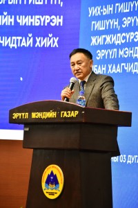 УЛСЫН ИХ ХУРЛЫН ГИШҮҮН, ЗАСГИЙН ГАЗРЫН ГИШҮҮН, ЭРҮҮЛ МЭНДИЙН САЙД Ж.ЧИНБҮРЭН ӨМНӨГОВЬ АЙМГИЙН ЭРҮҮЛ МЭНДИЙН САЛБАРЫН УДИРДЛАГУУД, ЭМЧ МЭРГЭЖИЛТНҮҮДТЭЙ УУЛЗАЛТ ЗОХИОН БАЙГУУЛЛАА.